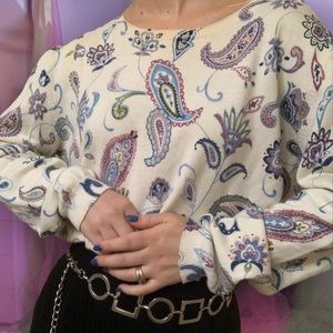 Vintage 90s paisley sweater